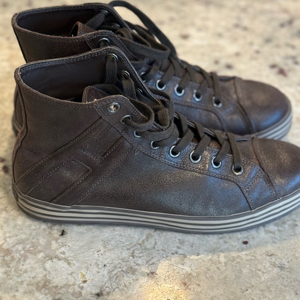 Hogan Dark Brown High-Top Sneakers